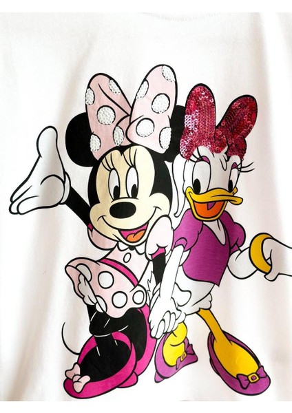 Kız Çocuk Mickey Modelli Pamuk Tişört fiyatları