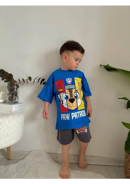 Miniko Kids Erkek Çocuk Paw Petrol Pamuk Şortlu Takım