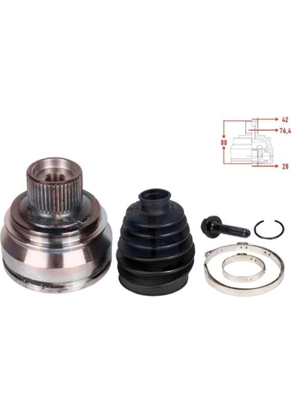 Audı A4 - A5 2007-2015 Uyumlu Dış Aks Kafası - 8K0498099F