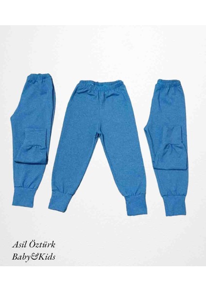 Tekli Kız Erkek Bebek Çocuk Mevsimlik Penye Alt Eşofman Pijama Altı Pantolon