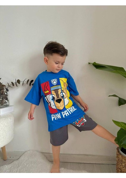 Miniko Kids Erkek Çocuk Paw Petrol Pamuk Şortlu Takım