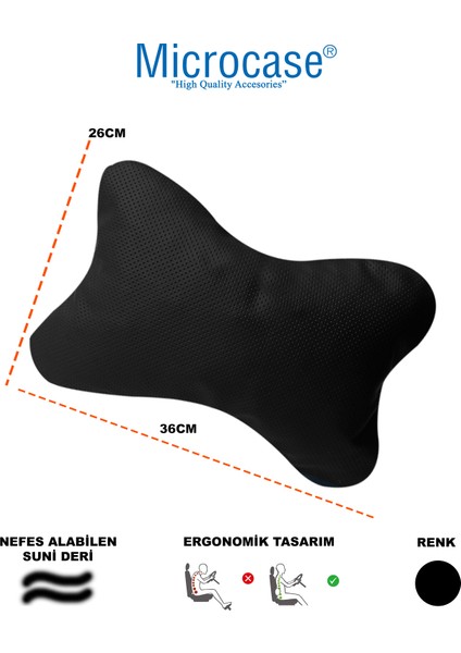 3D Ortopedik Oto Araç Oyuncu Koltuk Bel Destek Yastığı 36X26CM 1 Adet AL4336 Siyah fiyatları