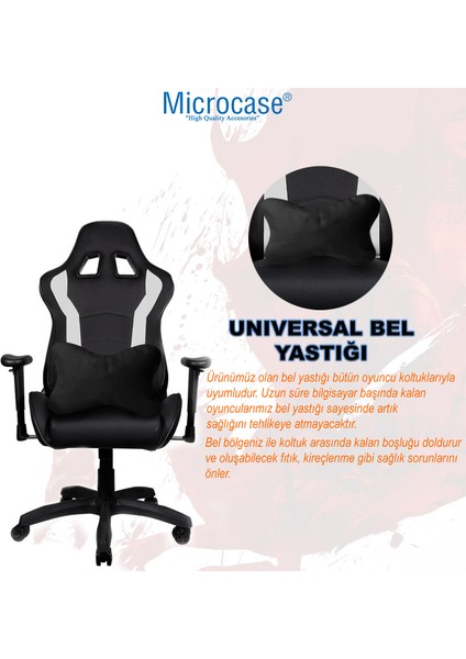 3D Ortopedik Oto Araç Oyuncu Koltuk Bel Destek Yastığı 36X26CM 1 Adet AL4336 Siyah modelleri