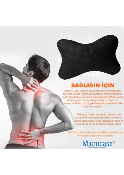 3D Ortopedik Oto Araç Oyuncu Koltuk Bel Destek Yastığı 36X26CM 1 Adet AL4336 Siyah indirimleri