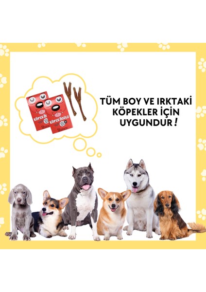 Köpek Ödül Maması Seti Doğal Katkısız 2 Adet Köpek Ödül Maması 2 Adet Köpek Çiğneme Çubuğu