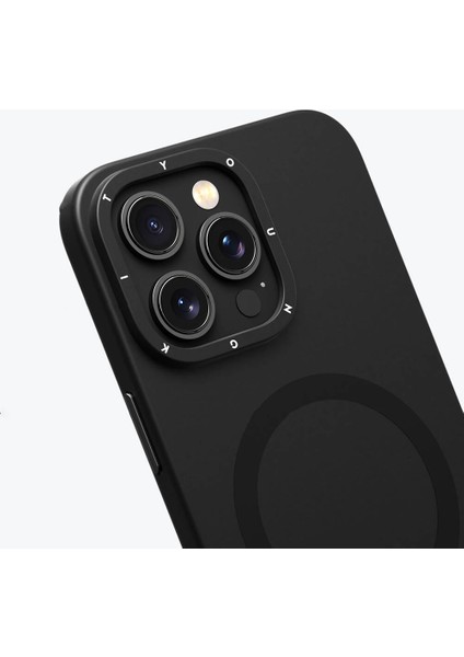 iPhone 15 Pro Uyumlu Kılıf Velvet Magnet Serisi Kapak Siyah modelleri