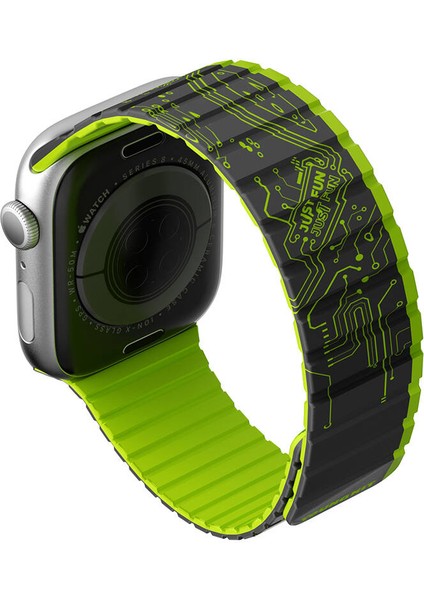 Watch 7 41MM Uyumlu Kordon Youngkit Technology Magnetik Tak Çıkar Silikon Strap Kayış Yeşil fiyatları