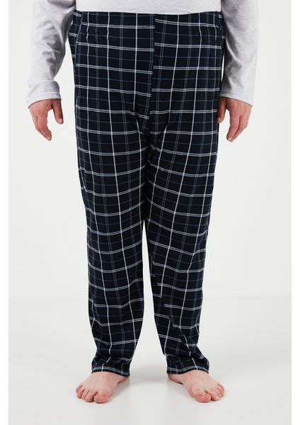 Pamuklu Regular Fit Büyük Beden Pijama Takımı Erkek Pijama Takımı 6572001B