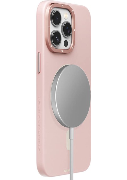 iPhone 14 Pro Uyumlu Kılıf Velvet Magnet Serisi Kapak Pembe modelleri