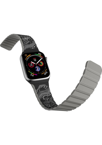 Watch 38MM Uyumlu Kordon Youngkit Technology Magnetik Tak Çıkar Silikon Strap Kayış Siyah fiyatları
