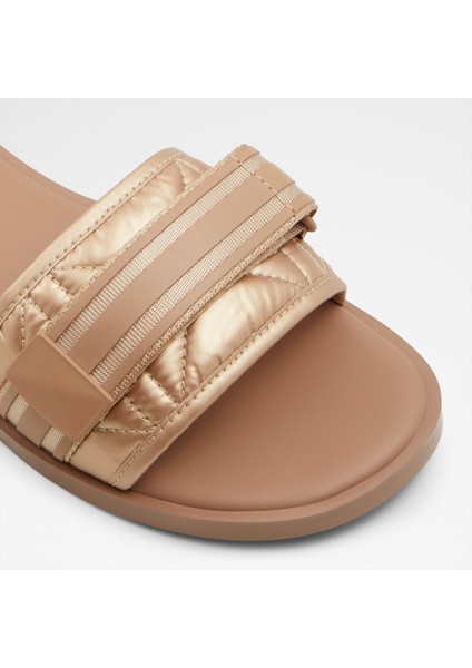 Mana Sandalet Düz Terlik - Bronz indirimleri