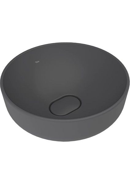 Zero 2.0 40X40 cm Mat Antrasit Gri Yuvarlak Çanak Lavabo
