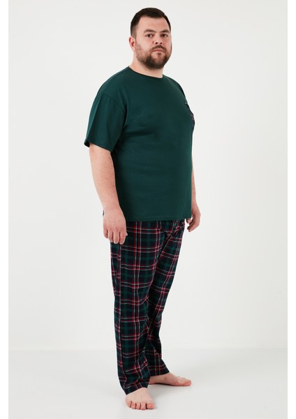 Pamuklu Regular Fit Büyük Beden Pijama Takımı Erkek Pijama Takımı 6572002B fiyatları