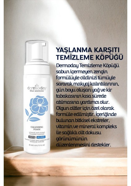Mavi Anemon Çiçeği Cilt Temizleme Köpüğü Yaşlanma Karşıtı fiyatları