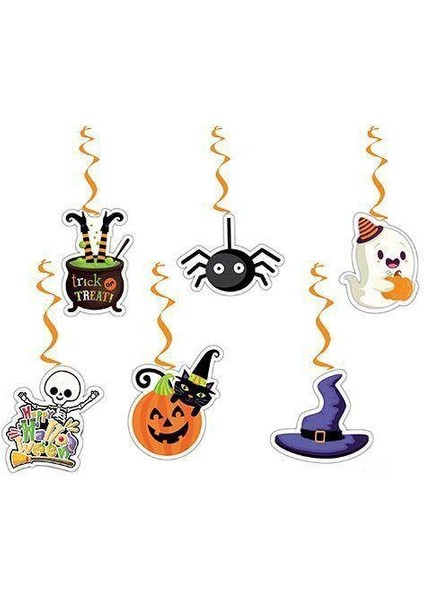 Cadılar Bayramı Halloween Asma Tavan Süs 6 Adet