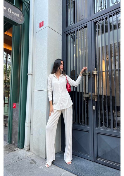 2'li Piliseli Gömlek Pantolon Taş Takım fiyatları