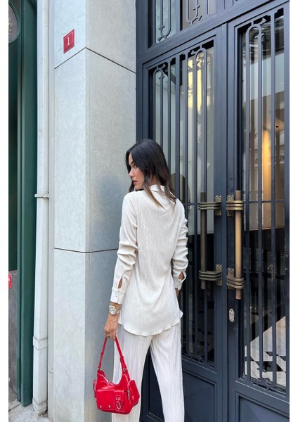 2'li Piliseli Gömlek Pantolon Taş Takım indirimleri