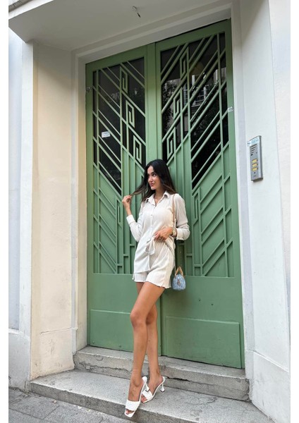 2'li Piliseli Gömlek Şort Taş Takım indirimleri