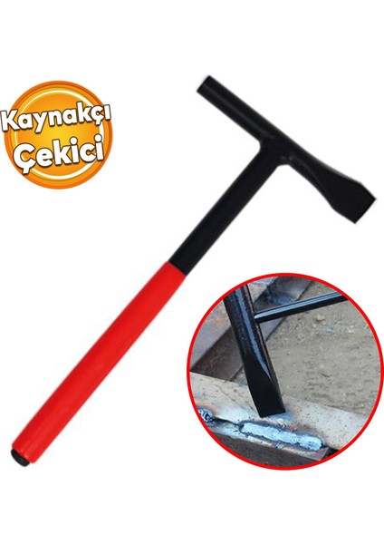 Metal Kaynak Cüruf Çekiç Çapak Alma Temizleme Kaynakçı Çekici Düz Kaski Uçlu Paslanmaz Demir