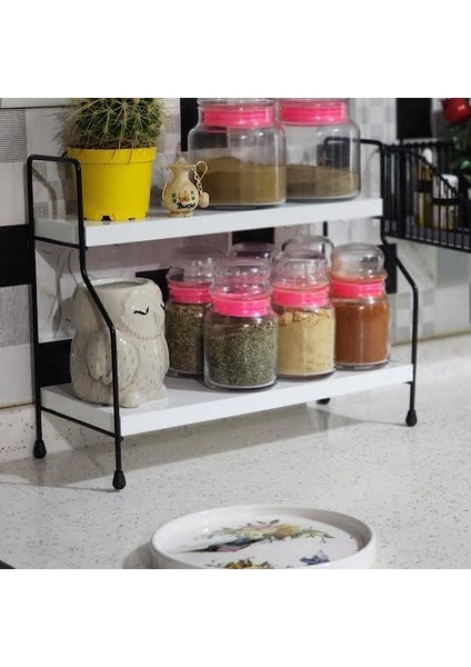 Mutfak Rafı Masaüstü Düzenleyici Çok Amaçlı Düzenleyici Tezgah Üstü Raf Beyaz fiyatları