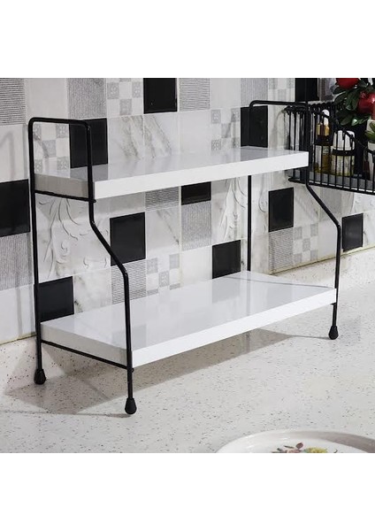 Mutfak Rafı Masaüstü Düzenleyici Çok Amaçlı Düzenleyici Tezgah Üstü Raf Beyaz modelleri