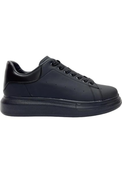 Yüksek Taban Günlük Spor Sneaker Ayakkabı Siyah