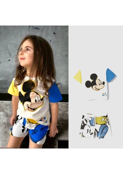 Mickey Mause Unisex Şortlu Takım