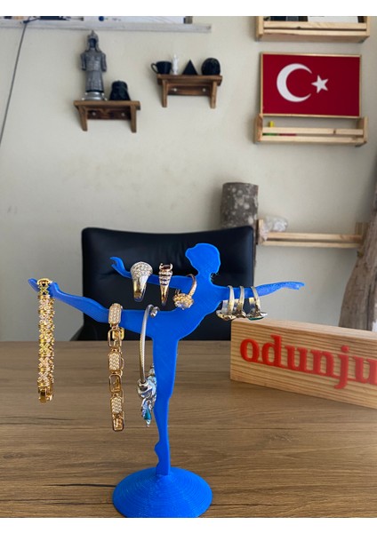 Dekoratif Balerin Tasarımlı Takı Standı, Düzenleyici, Yüzük/küpe/kolye/takı Askılığı - Sert Plastik