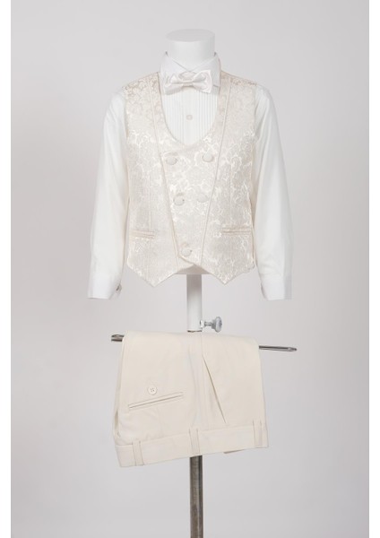 Slim Fit İşlemeli Erkek Çocuk Smokin Takım Elbise / Gömleksiz_mnvs2289 modelleri