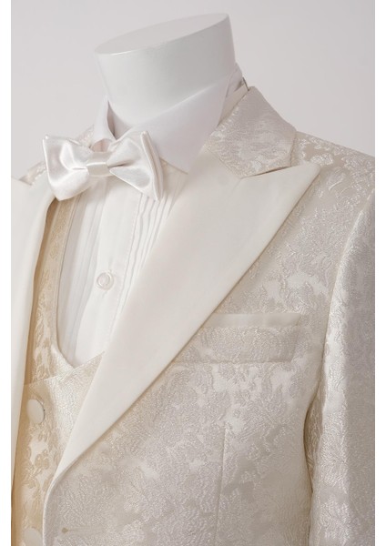 Slim Fit İşlemeli Erkek Çocuk Smokin Takım Elbise / Gömleksiz_mnvs2289 fırsatları