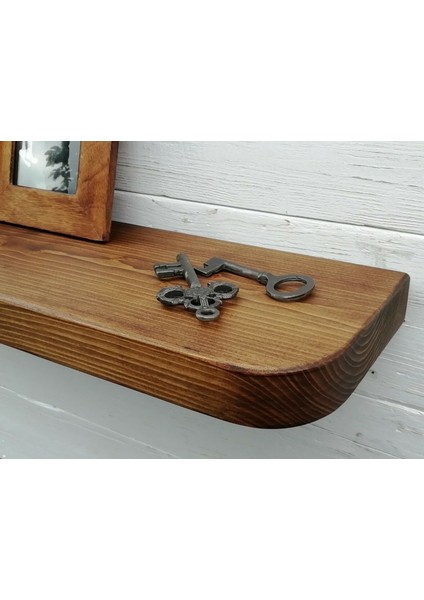 Dekoratif Doğal Ahşap Tek’li 100X20X4 cm Dresuar Raf modelleri