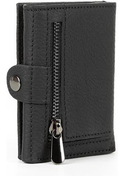 La'graccıo Deri Siyah Erkek Cüzdan Kartlık