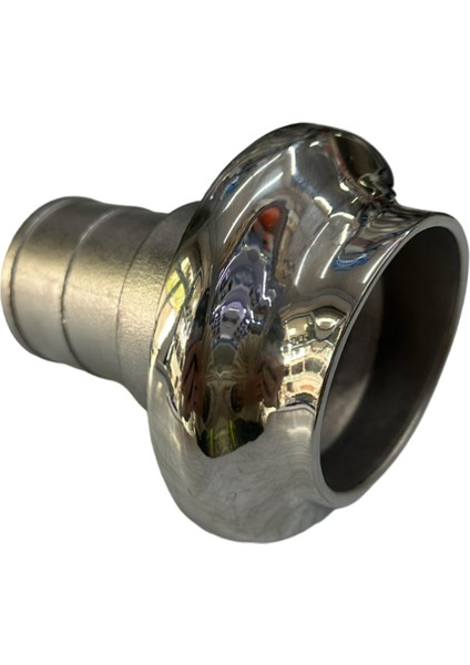 Egzoz Çıkışı Çekvalfli 90 mm 316 Kalite