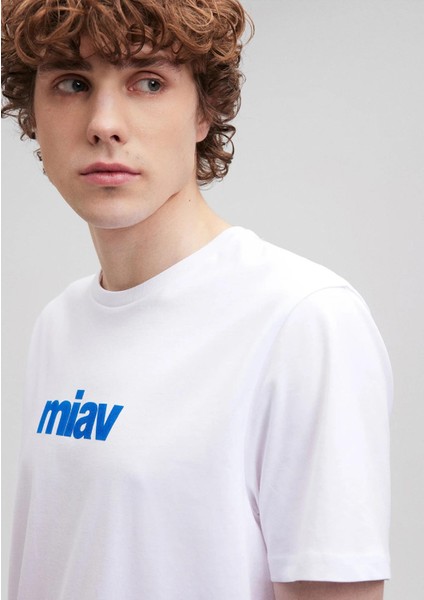 M067153-620 Mavi Tişört Miav Baskılı fırsatları