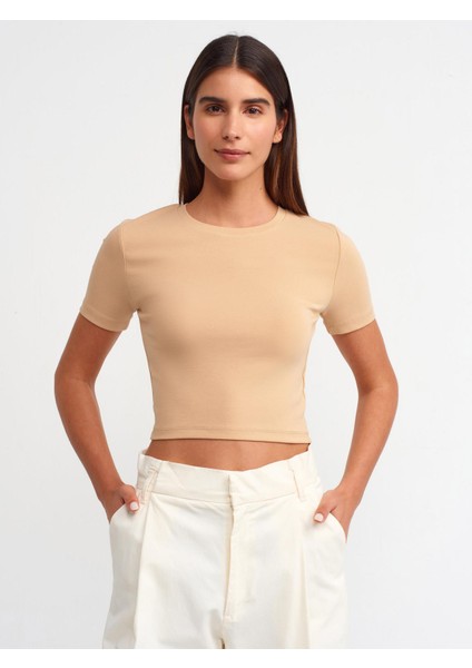 30124 Dilvin Crop T-Shırt