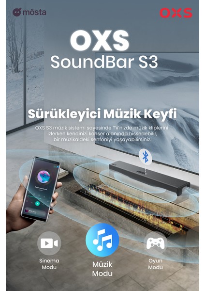 S3 Tv Için Ses Barları, Dahili Subwoofer ile Ev Sineması Ses Sistemi