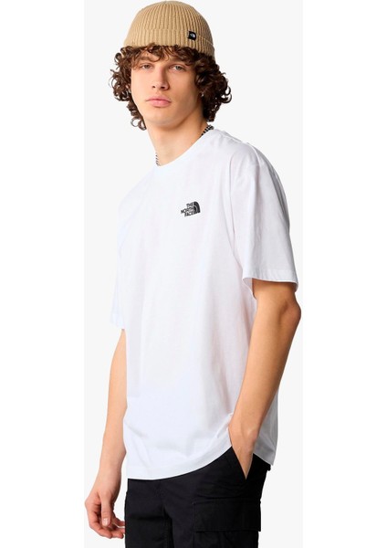 Essential Oversize Simple Dome Erkek T-Shirt Beyaz