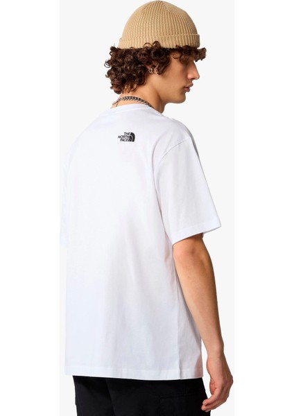 Essential Oversize Simple Dome Erkek T-Shirt Beyaz modelleri