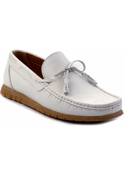 Beyaz Floter Deri Erkek Casual Ayakkabı E01798027440 fiyatları