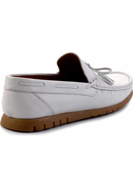 Beyaz Floter Deri Erkek Casual Ayakkabı E01798027440 modelleri