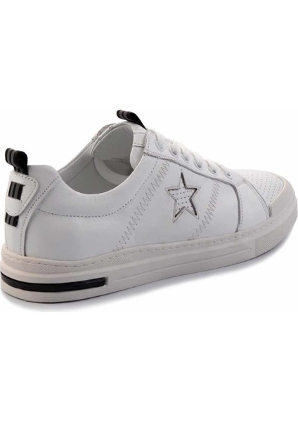 Beyaz Deri Erkek Sneaker E01398202703 modelleri
