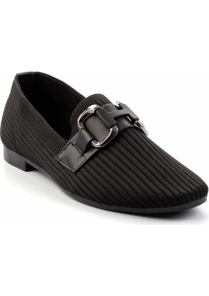 Siyah Triko Kadın Loafer Ayakkabı K01320302382 fiyatları