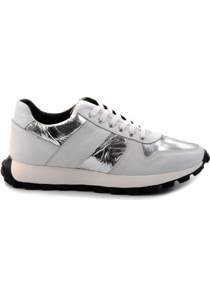 Beyaz Beyaz Paraşüt Deri Erkek Sneaker E01401086603