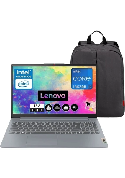 Ideapad Slim 3 Intel Core I7-13620H 16GB 1tb SSD Windows 11 Pro 15.6" Taşınabilir Bilgisayar 83EM005UTR Csrtech Çantalı