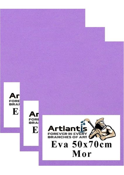 Mor Eva 50 x 70 cm 3 Adet Eva Süngeri Okul Kreş Anasınıfı Elişi Etkinlikleri