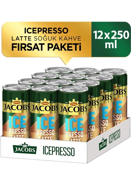 Icepresso Latte Soğuk Kahve 250 ml x 12 Adet