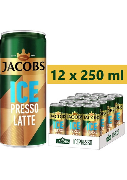 Icepresso Latte Soğuk Kahve 250 ml x 12 Adet