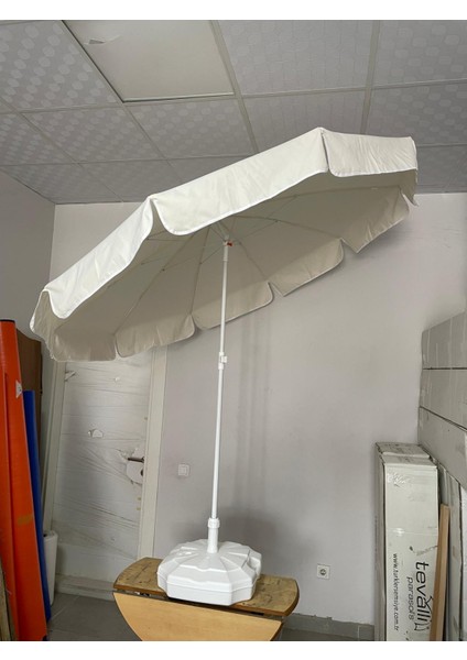 Bahçe Plaj Balkon Şemsiyesi 200 cm Çapında 10 Telli Kalın Kumaş Şemsiye + Taşıma Çantası Iy