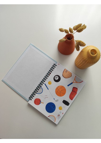 Basketbol Temalı Spiralli 15 x 21 cm Haftalık Planlayıcı Defter modelleri