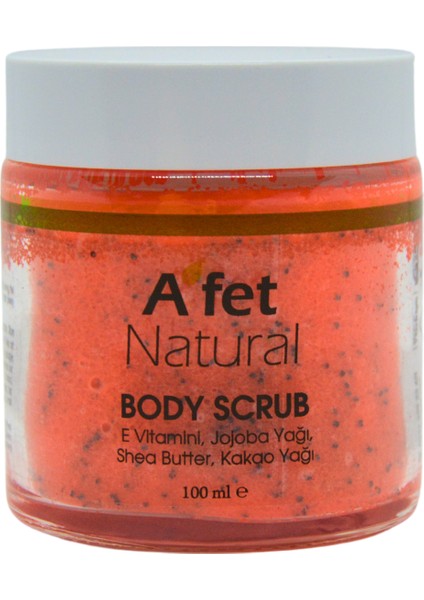 A'fet Natural Natural Vücut Peelingi - Natural Body Peeling 100 ml